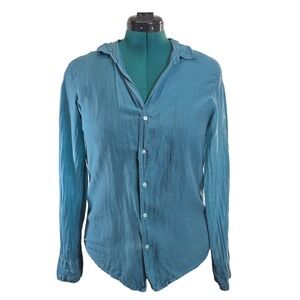 American Colors by Alex Lehr‎ Womens Textured Collared Buttoned Green Size M